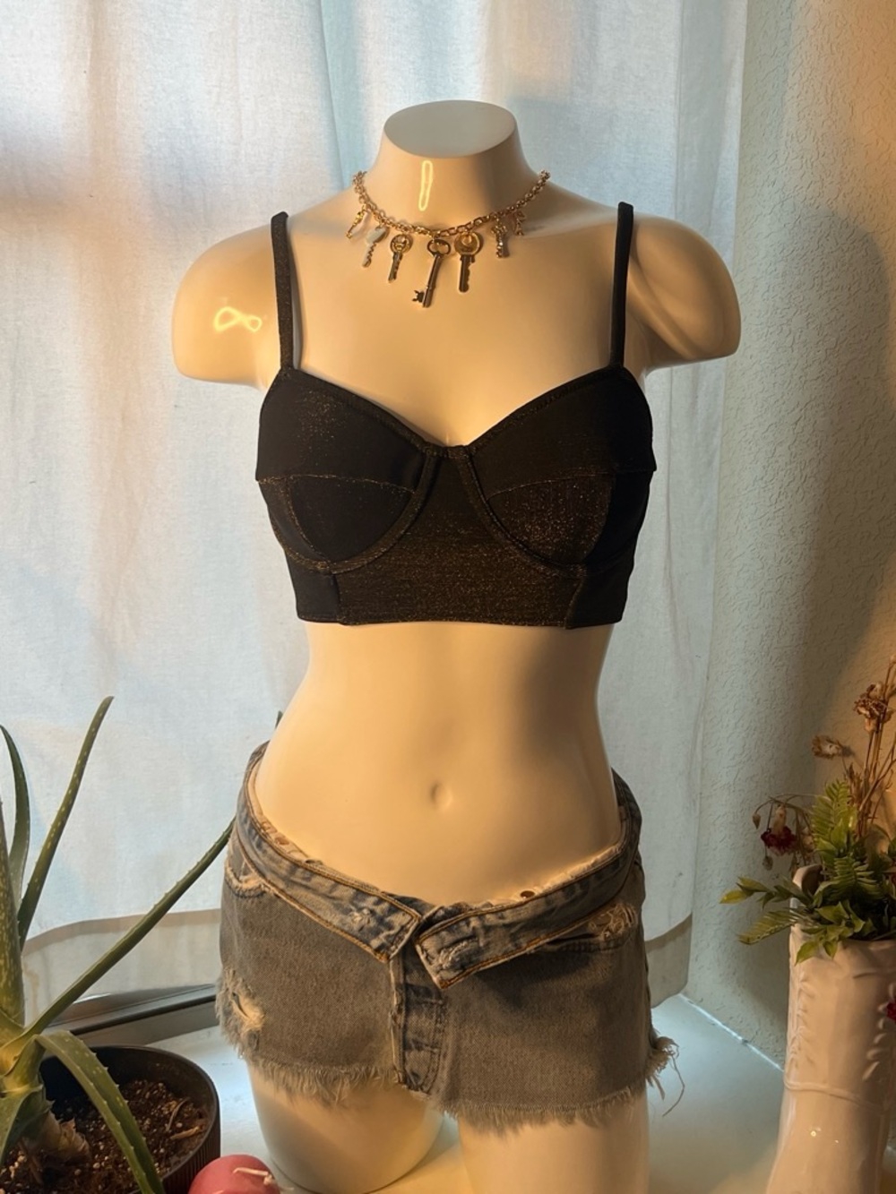 ZARA X KATE MOSS Sparkle Bralette Top - SWIM